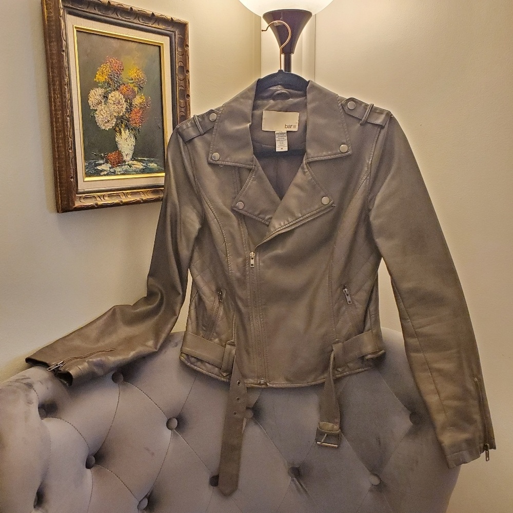 Faux Leather Moto Jacket